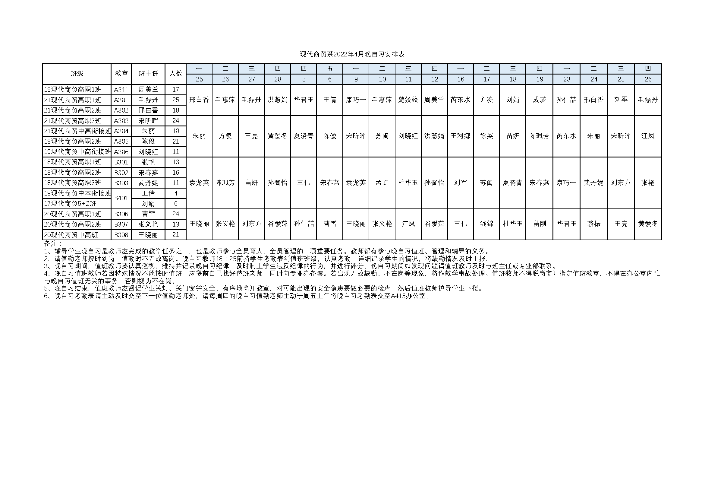 2021-2022第二学期现代商贸系晚自习值班安排表-4月份.png